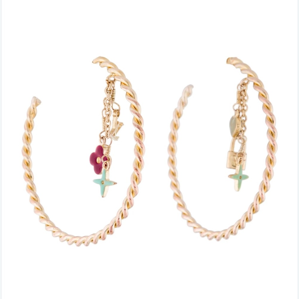 Louis Vuitton Sweet Monogram Hoop Earrings